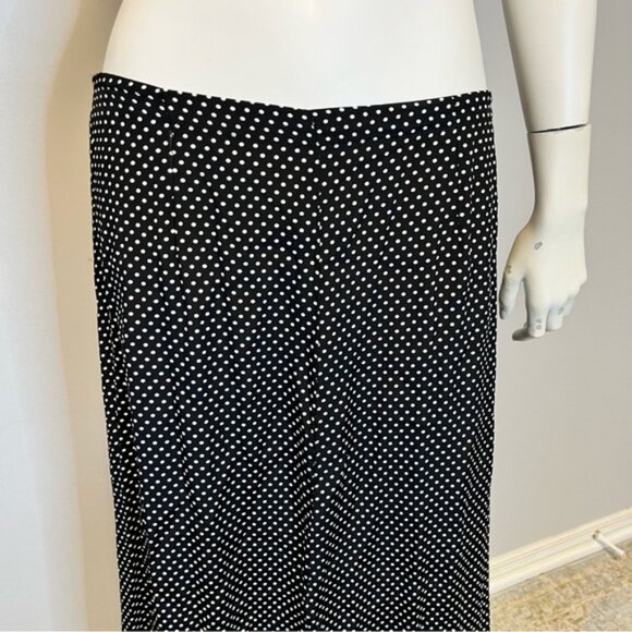 Maeve by Anthropologie Black White Maxi Skirt Dots Print Size M - Picture 2 of 8